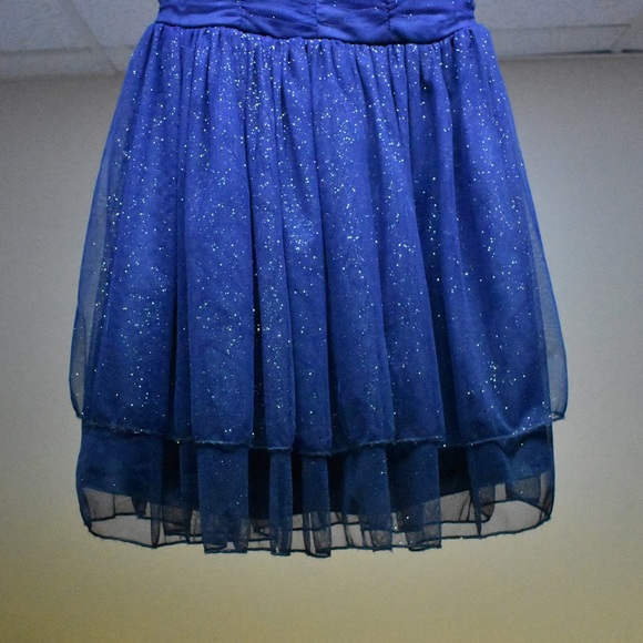 Speechless Navy-Blue Sparkly Dress Size 3 - Picture 4 of 4
